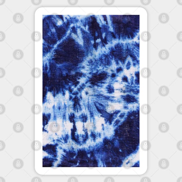 shades of blue tie dye texture on fabric Sticker by FLOWING COLORS